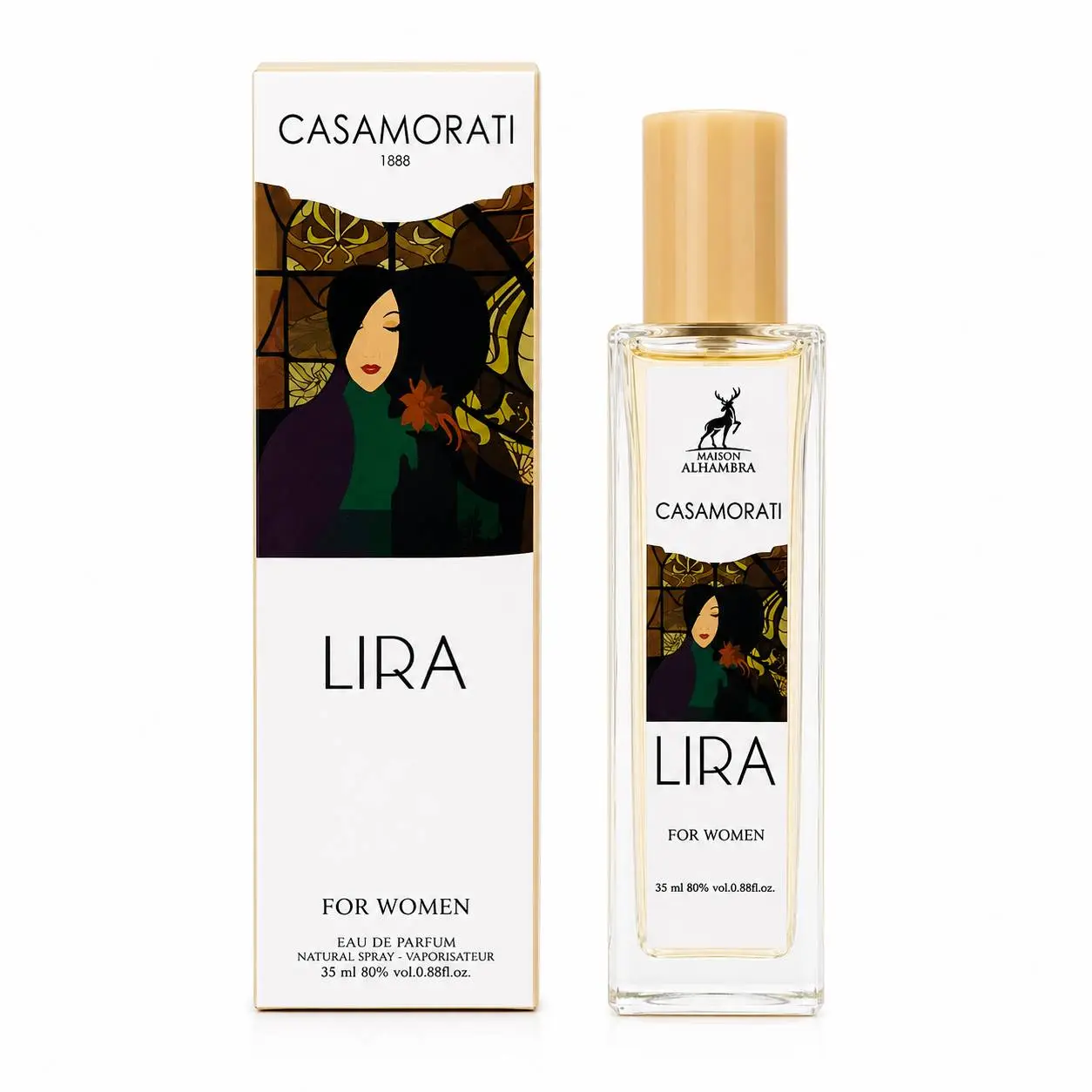 عطر زنانه ۳۵ میل الحمبرا مدل کازاموراتی لیرا (Alhambra Casamorati Lira)