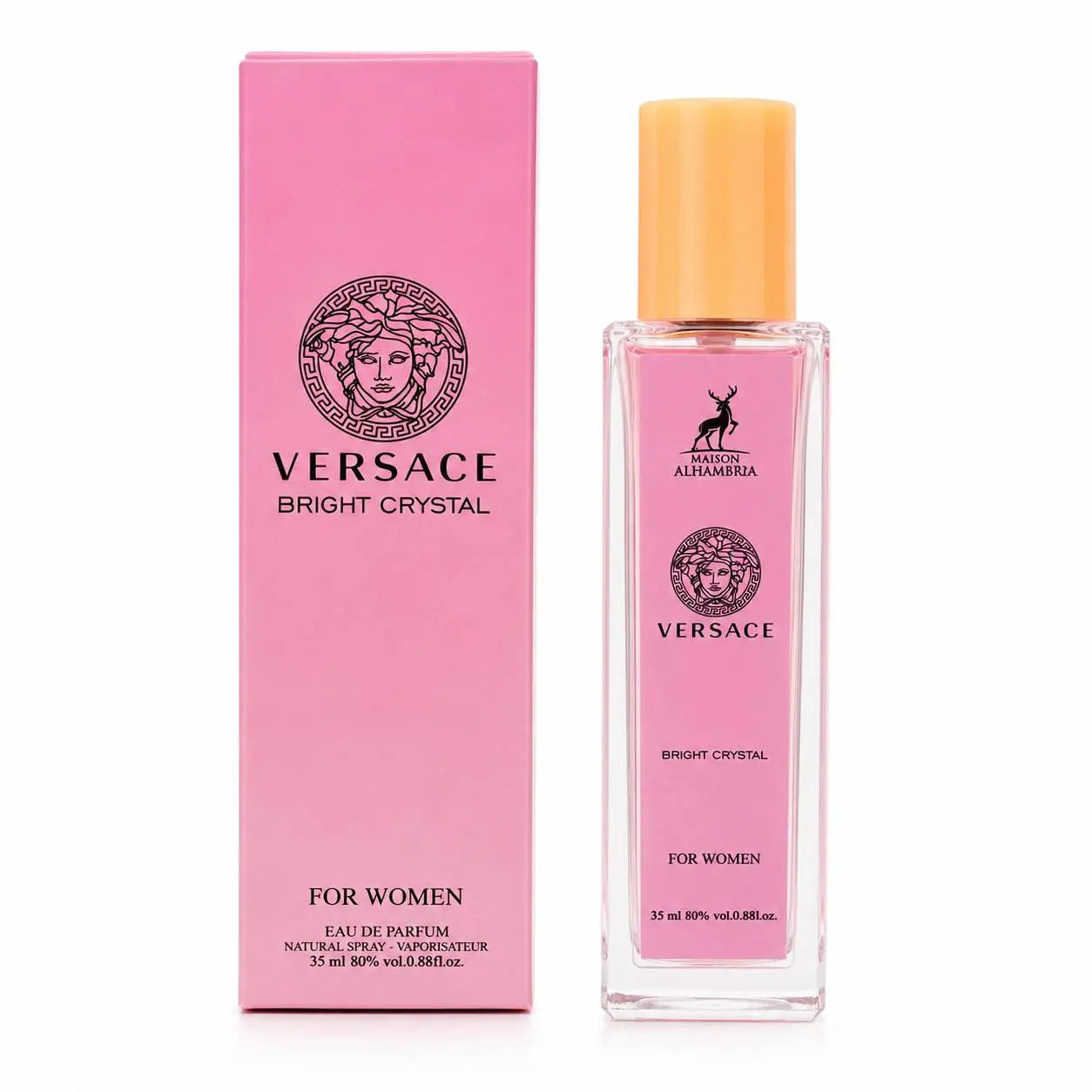 عطر زنانه ۳۵ میل الحمبرا مدل ورساچه برایت کریستال (Alhambra Versace Bright Crystal)