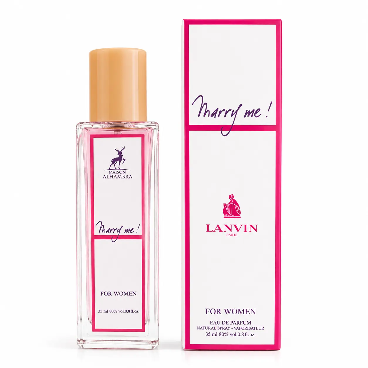 عطر زنانه ۳۵ میل الحمبرا مدل مری می (Alhambra Marry Me)