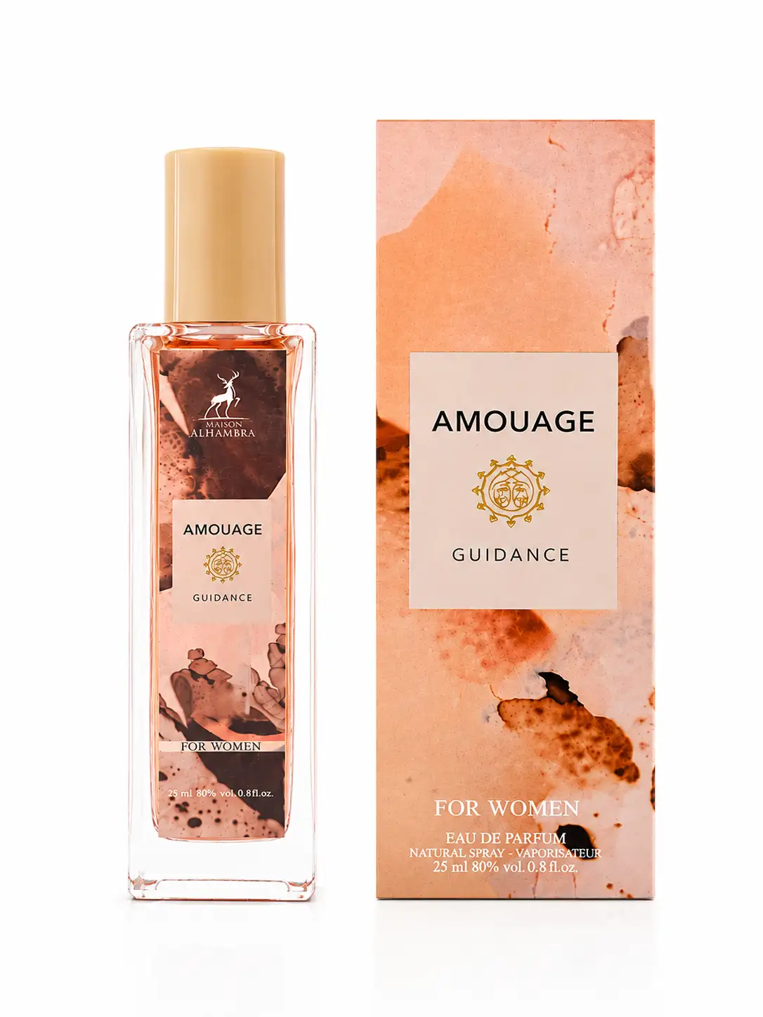 عطر زنانه ۳۵ میل الحمبرا مدل آمواج گایدنس (Alhambra Amouge Giudance)